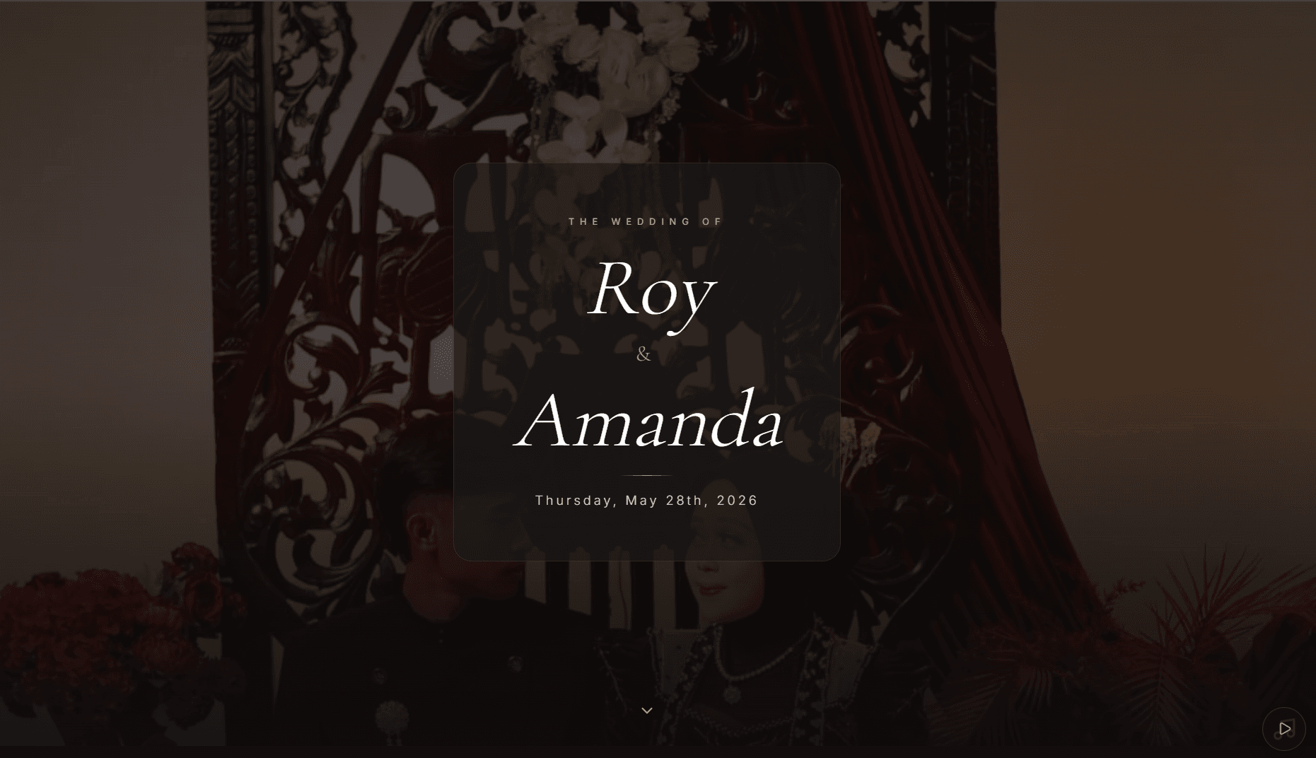 Roy & Amanda Wedding Digital Invitation